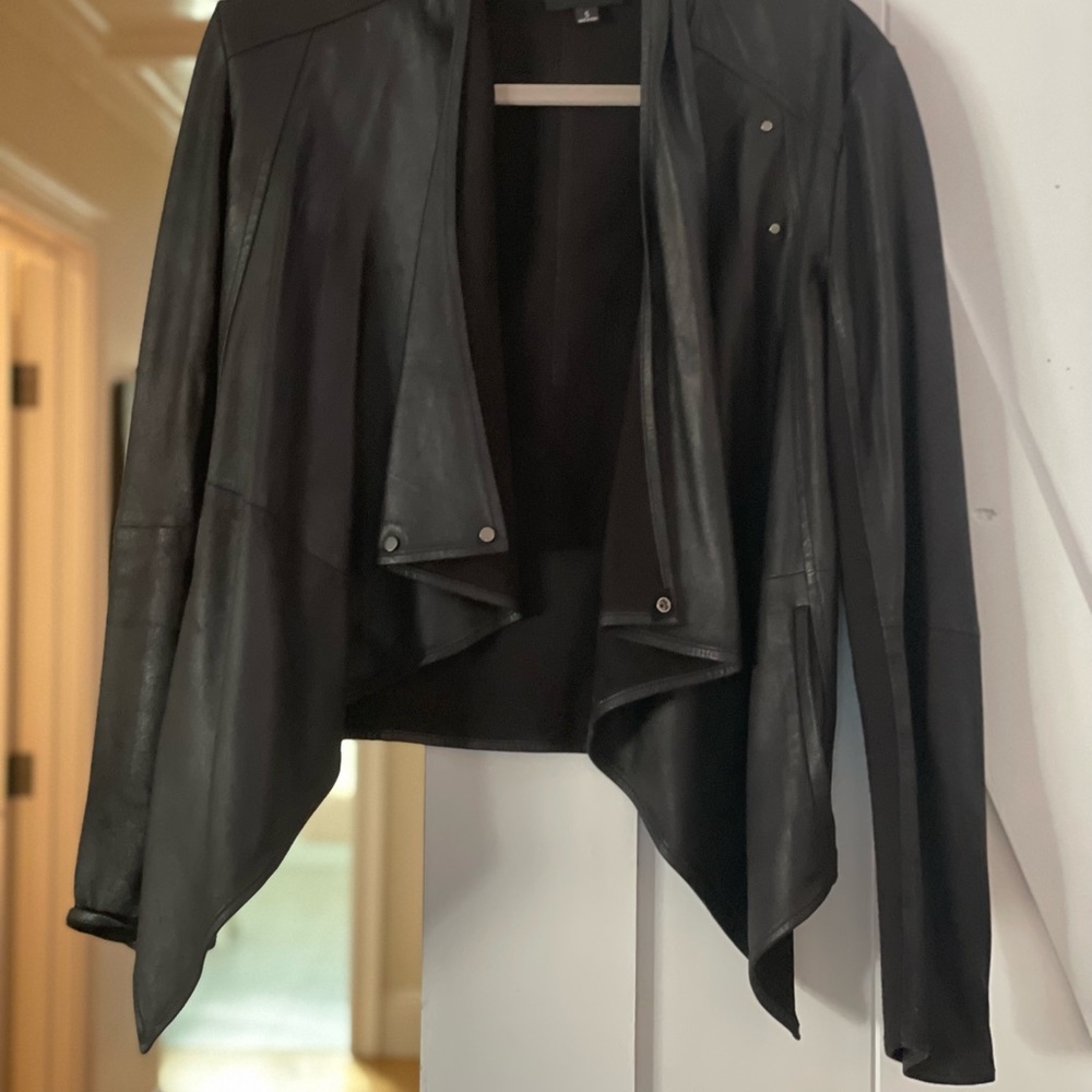 Lamarque leather drape jacket - Picture 3 of 9